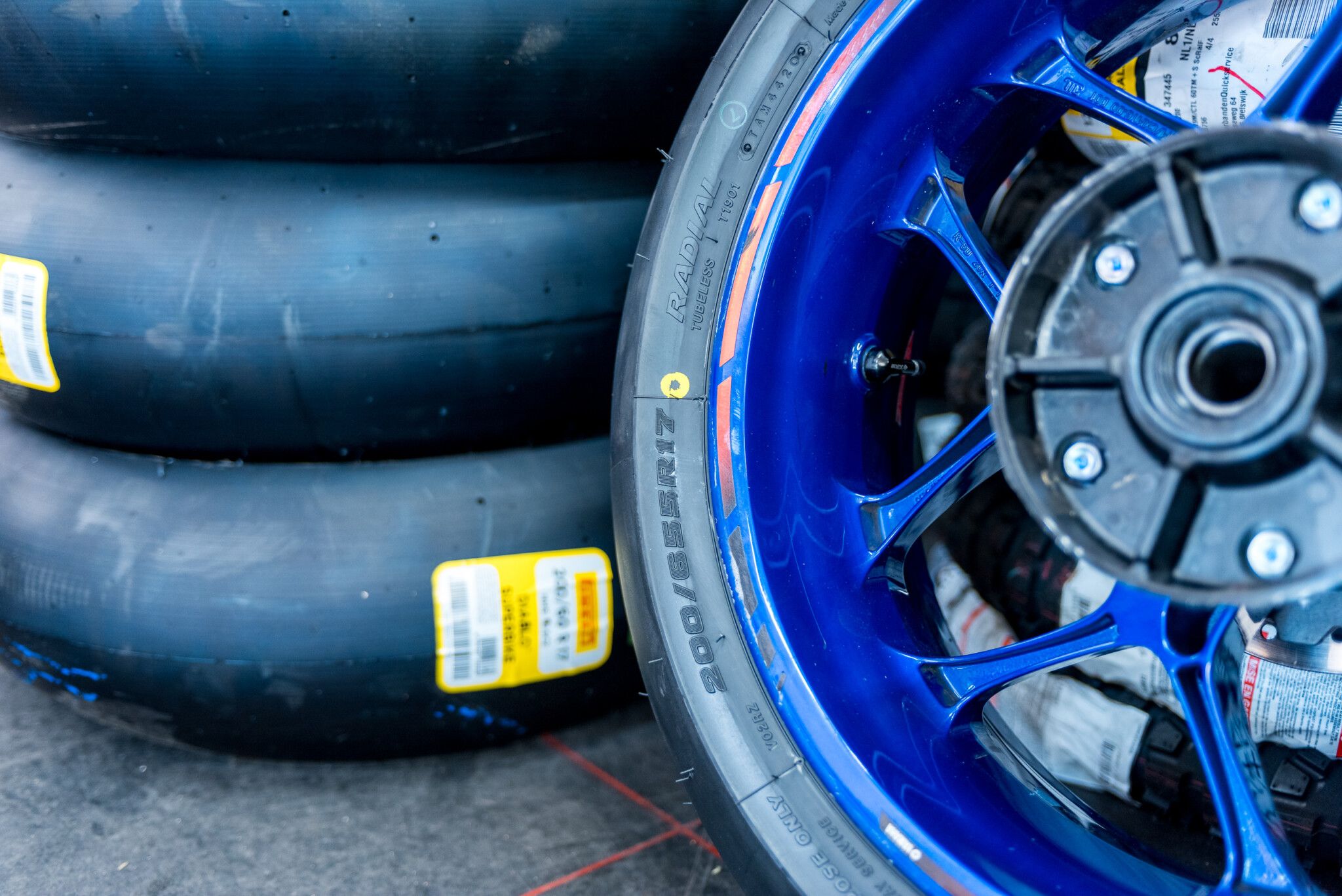 a photo of racing tires.